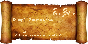 Rumpl Zsuzsanna névjegykártya